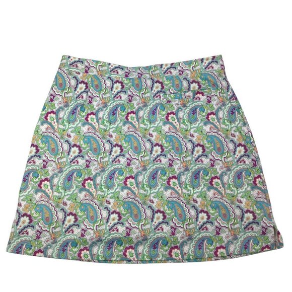 Pants - Peter Millar Skort E4 Wicking 50+ UPF Paisley Size Small Pockets Golf Pickleball